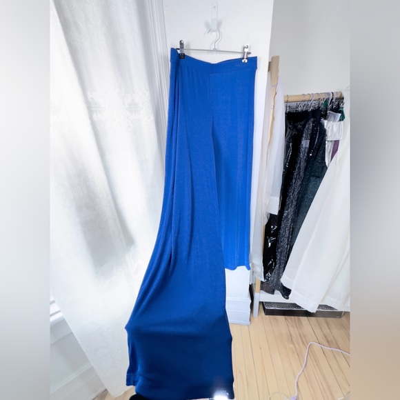 Simons TWIK [L] metallic blue large wide leg pant - Picture 1 of 3